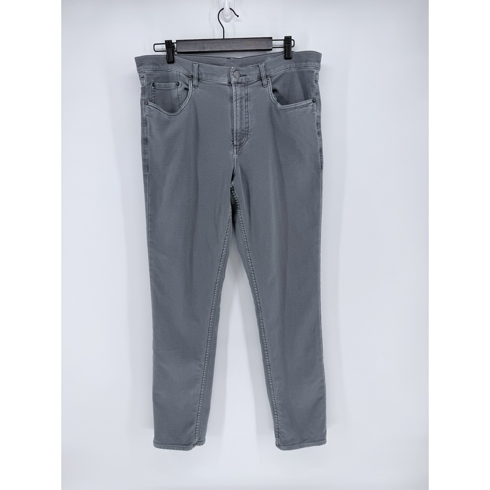 Faherty Strech Terry 5-Pocket Pants Mens 34x32 Fits (34x30) Gray City Preppy